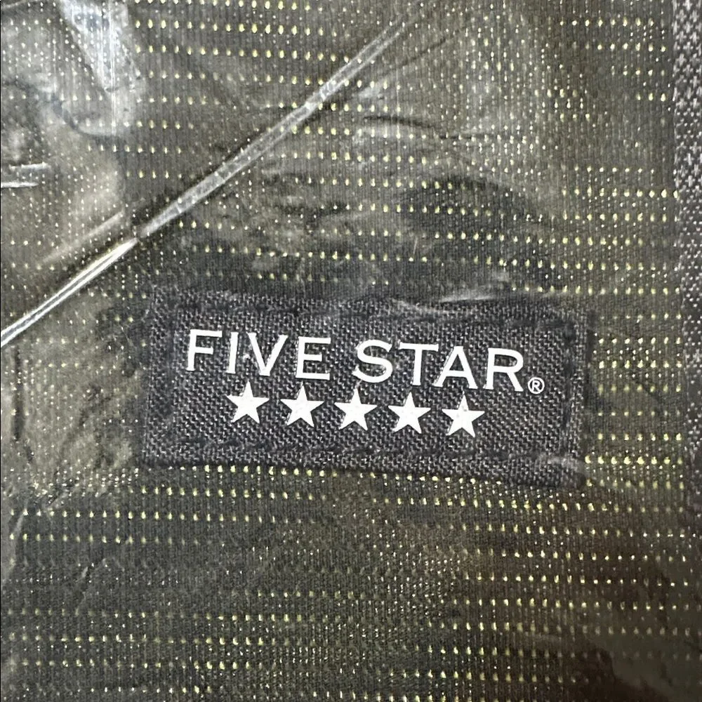 Five Star Black Green Silver Mesh Dual Zipper Binder Compatible Pencil Pouch